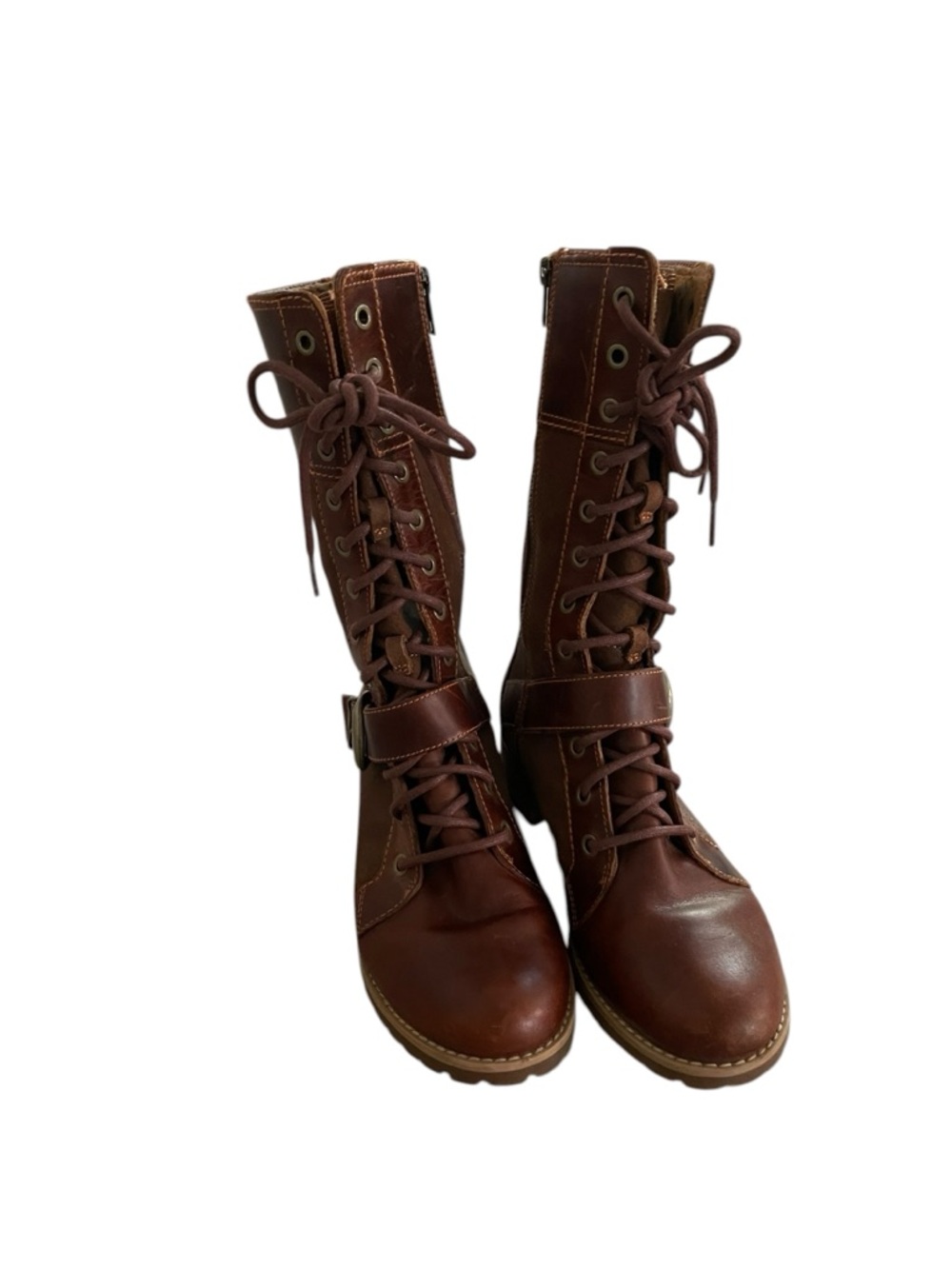 Timberland Women's 26640 Bethel Buckle Lace-Up Combat Boots Size 7 - Picture 2 of 10